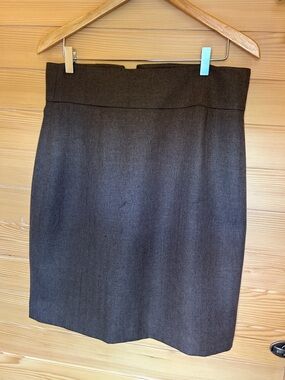 ANTONIO MELANI Brown Tailored Pencil Skirt